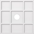 thumbnail image 1 of Ekena Millwork CMP24RK-04000 24 in. OD x 4 in. ID Square Rubik Architectural Grade PVC Contemporary Ceiling Medallion, 1 of 1