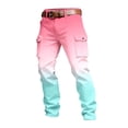 thumbnail image 4 of CONZONE Kids Boys Cargo Pants Outdoor Hiking Pants For Child Elastic Waist Gradient Color Wide Leg Jogger Trousers With Pockets, 4 of 4