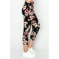 thumbnail image 3 of ALWAYS Women's Slimfit Super Soft Highwaisted Capri Joggers with Pockets Floral 1882 Black XX-large, 3 of 6
