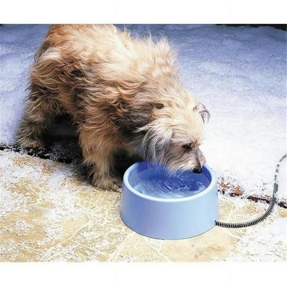 Allied Precision Inc Plastic Heated Pet Bowl- Blue 5 Quart - 93UL-1-BOWL-P