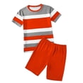 thumbnail image 4 of Two Piece Shorts Set for Women Plus Size Summer Stripe Airport Travel Outfits Casual Top and Shorts Sets Matching Clothing Vacation Outfits, 4 of 4