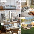 thumbnail image 6 of Blue Brown Geometric Outdoor Pillow Covers, Waterproof Decorative Throw Pillowcases Set of 2, Modern Ombre Abstract Art Couch Cushion Cases with Zipper for Outside Patio Garden Sofa 20"x12", 6 of 9