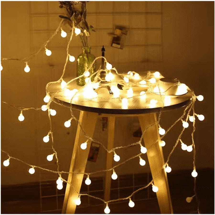 * Crystal * String Lights Battery Operated - 39ft 120 LED * Fairy Lights  With Remote And 8 * For Bedroom Tent Loft Camping Porch * Wedding Decor, image size:900x900