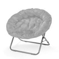 thumbnail image 1 of Urban Shop Micromink Oversized Moon Chair, Grey, 1 of 2