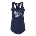 thumbnail image 2 of Mom Life Best Mom Mother's Day Gift Blessed Family Kids | Womens Mother's Day Jersey Racerback Tank Top, Navy, X-Large, 2 of 4