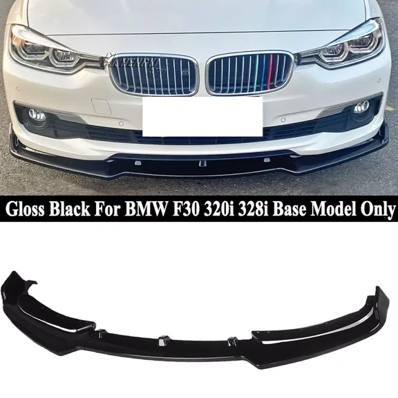 For BMW F30 320i 328i Base 2012-2015 Gloss Black Front Bumper Splitter Spoiler