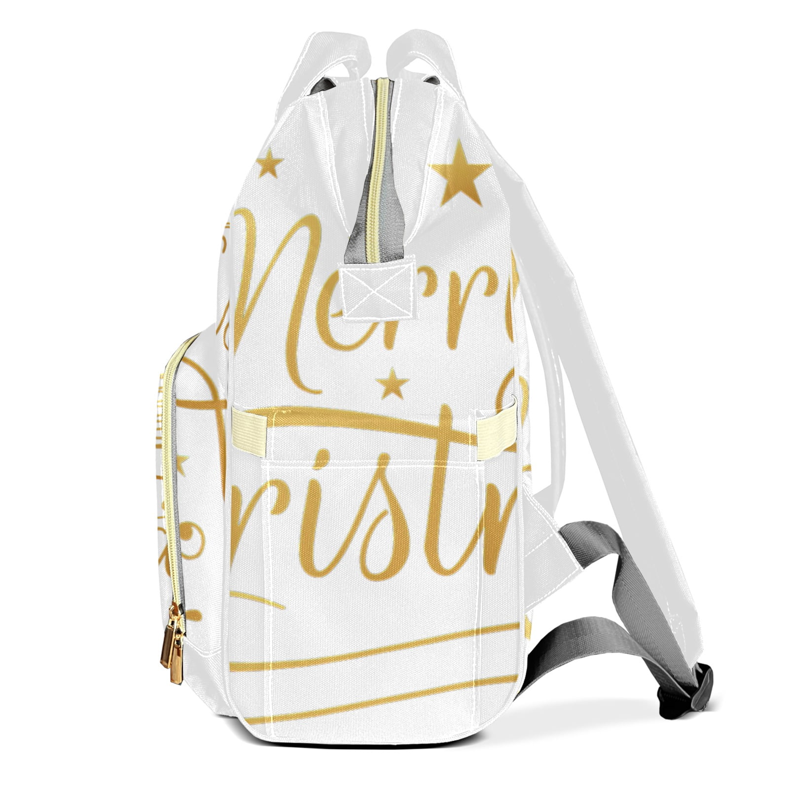 Merry Christmas Diaper Backpack – Large Capacity, Insulated Baby Bottle Pocket, Multifunctional Mommy Bag for Boys & Girls