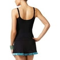 thumbnail image 3 of Profile by Gottex BLUE/BLACK Cocoon Printed Plunge Tankini Top, US 32D, UK 32D, 3 of 4
