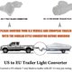 thumbnail image 2 of Usa To European Trailer Light Converter 7 Way Flat Socket (us Vehicle) To 13-pin Round Plug (eu Tra, 2 of 5