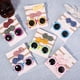thumbnail image 4 of 2 unids/pack Vintage niños verano diadema con lazo gafas de sol redondas gafas de sol para niños gafas de protección accesorios para el cabello de bebé, 4 of 5