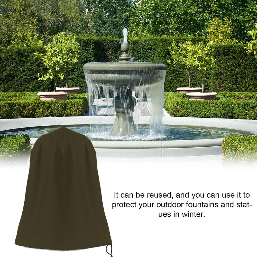 win-full Fountain Covers for Winter Fountain Accessories-Waterproof Dustproof Cover for Outdoor Fountain Statue 