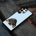 thumbnail image 4 of WIRESTER Shockproof Soft Rubber Cover Case for Samsung Galaxy S25 Ultra 6.8" 2025, Rottweiler Dog Lying Down Looking Up On Light Blue Background, 4 of 5