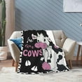 thumbnail image 3 of Cow Blanket Cute Super Soft Cozy Warm Milk Cow Print Plush Throw Blanket Fleece Just A Girl Who Loves Cow Bedding Blanket Gifts for Kids Girls Boys Women 60"X80", 3 of 6