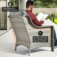 thumbnail image 6 of Ovios 5 Pieces High-Back Outdoor Patio Furniture with Fire Pit All Weather Wicker Conversation Furniture with Sofa for Backyard, 6 of 9
