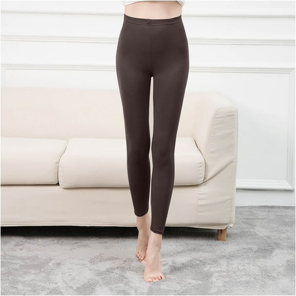 Fleece Lined Leggings Women Thick Thermal Warm Winter Tights Comfort High Waisted Legging Long Pants