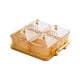 thumbnail image 4 of Platos para servir divididos, bandeja para aperitivos, caja para almacenar alimentos, 4 compartimentos para frutos secos Marrón, 4 of 9