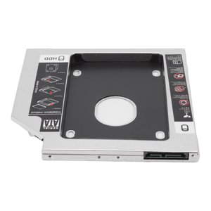 2.5in HDD Caddy Bay, DIY Installation vers 2nd SSD HDD Caddy disque dur 2.5in Alliage d'aluminium pour ordinateur portable