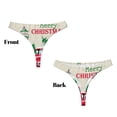 thumbnail image 3 of Balery Merry Christmas 1 Tangas de Algodón para Mujer con Estampado – Ropa Interior Sexy, Transpirable, G-string-XX-Large, 3 of 6