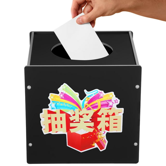 ColoMX Caja de lotería, caja de boletos de rifa, caja de almacenamiento, contenedor de boletos de rifa, caja de almacenamiento para fiestas