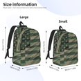 thumbnail image 4 of Easygd Jungle Green Camo USA Flag Canvas Backpack: Stylish, Lightweight, and Versatile with Large Capacity and Adjustable Straps –, 4 of 7