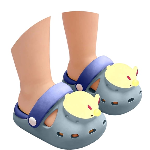 JAJAHO Girls Slippers Kids Cute Clogs Summer Sandals With Bunny Design Glow In The Dark On Waterproof Beach Stylish Shoes