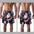 thumbnail image 3 of luoweisi Men's Beach Shorts Quick Dry Swim Trunks with Mesh Lining Christmas Santa Claus S, 3 of 5