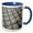 Blue/White, variant on 3drose, Belgium, Bruges Bronze Seashell on Camino De Santiago Pilgrimage Route, 11oz Two-tone Yellow Mug