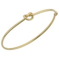 thumbnail image 1 of 14k Yellow Gold Love Knot Women's Bangle Bracelet, 7.5", 1 of 4