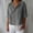 Gray, variant on Linen Tops for Women Summer V Neck 3/4 Length Sleeve Womens Tops with Button Roll-Up Sleeve Casual Loose Fit Blouses, 2026 New Limit time off