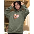 thumbnail image 2 of Cute Corgi Pup In A Basket Hoodie Women -Image by Shutterstock, Female Small, 2 of 4