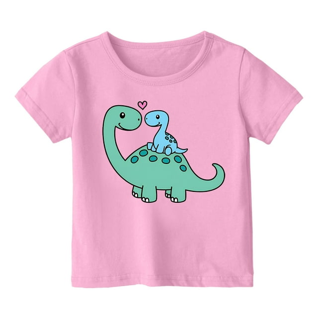 LUOGENLI Children's Summer Round Neck Print Short Sleeved Spring Outfits for Boys 2025 6-7 Years