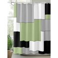 thumbnail image 2 of Abstract Art Shower Curtain, Green Black Gray Splice Waterproof Shower Curtain Set with 12 Hooks Lightweight Washable Fabric Shower Curtains for Bathroom 72x84 Inches, 2 of 6