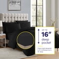 thumbnail image 2 of Set de edredón Sweet Home Collection Black Twin XL, 5 piezas Sweet Home Collection Ver descripción, 2 of 6