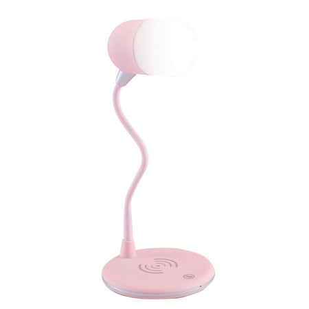 

Livesture Three-in-one Night Light Wireless Speaker Charger Light Pink