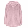 thumbnail image 6 of Lixiuxyad Fuzzy Hooded Jacket Women's Jacket Winter Warm Soft Hooded Coat Long Sleeve Button Front Loose Fit Casual Outerwear For Daily Wear Pink, 6 of 6