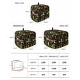 thumbnail image 3 of Fsddascl Red Mushroom Small Toaster Cover 2 Slice, Kitchen Appliance Covers, Retro Summer Botanical Leaves Black Toaster Oven Cover with Loop, Bread Machine Cover Polyester Dust Cover Protection, 3 of 5