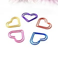 thumbnail image 3 of 50Pcs Heart Shaped Paper Clip Colorful Paper Holder Creative Simple Metal Bookmark Paper Clamp, 3 of 6