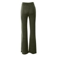 thumbnail image 6 of XFLWAM Women's Velvet Pants Bell Bottom Flare Pants High Waisted Warm Long Pants, 6 of 9