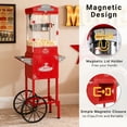 thumbnail image 6 of 10 OZ Popcorn Machine, ENYOPRO Popcorn Maker with Cart, 40-Cup Capacity, Removable Stainless Steel Kettle, Perfect for Home Theater, Party, Wedding & Birthday, Red, 6 of 14