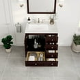 thumbnail image 5 of Eviva Acclaim 30"W x 22"D Teak Bathroom Vanity with White Carrara Quartz Vanity Top and Rectangular Undermount Sink, 5 of 8