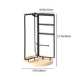 thumbnail image 3 of Vikakiooze New Metal Jewelry Stand Rotatable Necklace Jewelry Display Stand Home Wooden Jewelry Storage Rack, 3 of 6