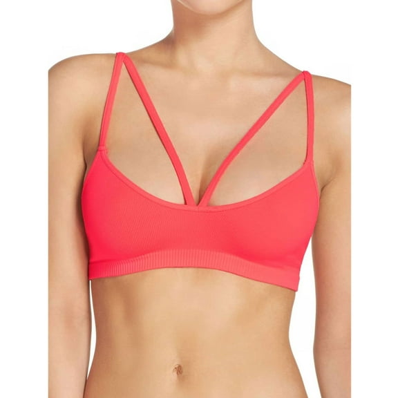 Free People Womens Keira Seamless Bralette, Orange, XS/S