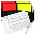 thumbnail image 1 of 2 juegos de kits de árbitro, juegos de tarjetas de árbitro de fútbol, hoja de puntuación de árbitro, lápiz, suministros para árbitros, 1 of 7
