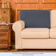 thumbnail image 6 of Subrtex Stretch Back Cushion Cover Check Plaid Couch Backrest Slipcover (T-2PC+Rectangle, Gray), 6 of 7