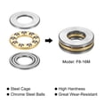 thumbnail image 4 of Uxcell F8-16M Thrust Ball Bearing 8x16x5mm Brass with Washers 5 Pack, 4 of 4