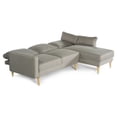 thumbnail image 4 of Sala Modular Reversible Makora Kissa con Memory Foam Color Gris Claro Lino Respaldo Reclinable de 3 Posicione, 4 of 9