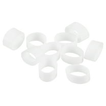 Uxcell Silicone Rubber Bands, 300Pcs 8x5mm Silicone Elastic Bands Cable Ties, White