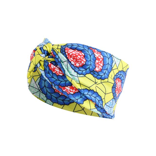 Sonducket Diadema de ganchillo Estampado Deportes Ajustable Antideslizante Headwear Alta elasticidad para Yoga Gimnasio Correr Sporting Accesorio para el cabello cheque amarillo Sonducket AP010610-06B