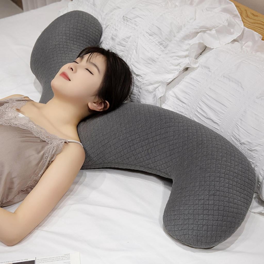 Yihuala Curveds Horse Shape Pillow Body Pillow For Comfort Maternity Back Machine Washable Materials Covers