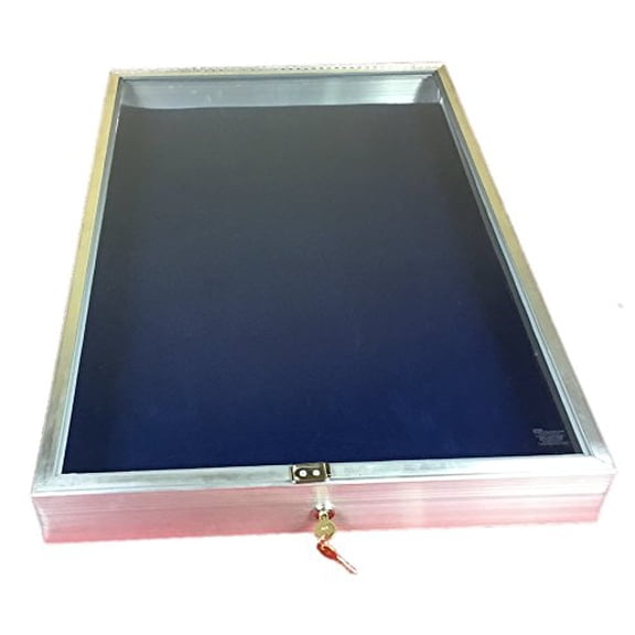 Aluminum Display Case End Opening 22 x 34 x 31/4 Knives Cards Gun Jewelry & More #1170 (Blue)